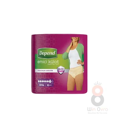 Depend Emici Külot Orta Boy Kadınlar İçin 10 Adet