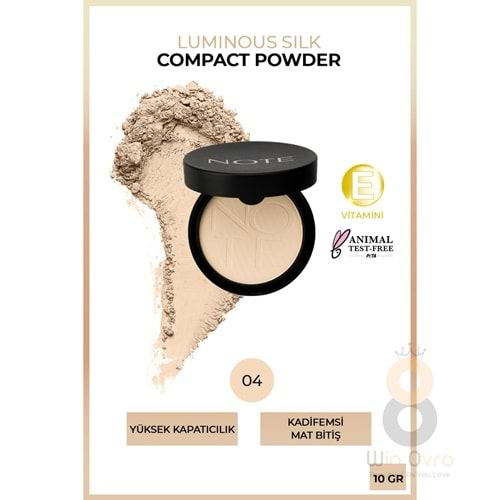 Note Luminous Silk Compact Pudra 04 Sand