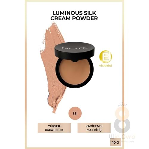 Note Luminous Silk Cream 01 Beige Pudra