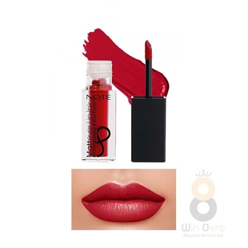 Note Mattever Lip-Ink Mat ve Kalıcı Likit Ruj 14 Unpredictable Red - Kırmızı