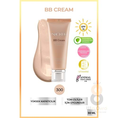 Note Bb Cream - Bb Krem Doğal Kapatıcılık 300 Light Beige