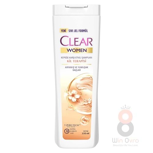 Clear Women Kepeğe Karşı Etkili Şampuan Kil Terapisi Arınmış ve Yumuşak Saçlar 350 ml