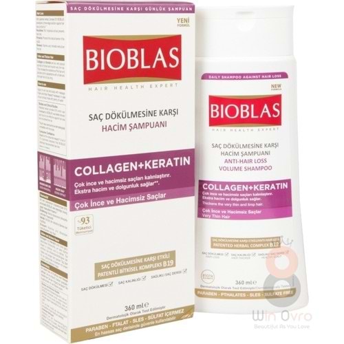 Bioblas Collagen + Keratin Çok İnce ve Hacimsiz Saçlar İçin Hacim Şampuanı 360 ml