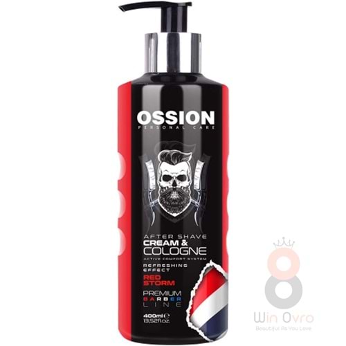 Morfose Ossion Premium Barber Line Series After Shave Cream & Cologne Red Storm 400 ml
