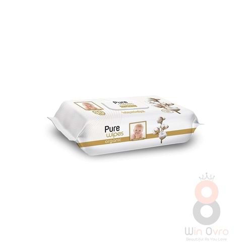 Pure Baby Organik Pamuklu Islak Havlu 90 Yaprak