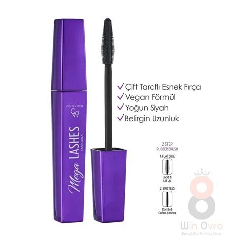 Golden Rose Mega Lashes Mascara-Black-Hacim Veren Maskara