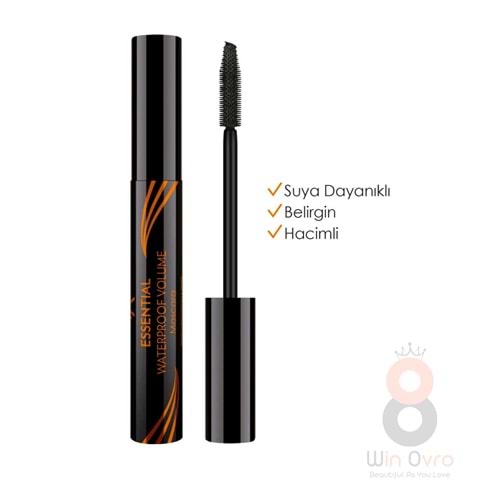 Golden Rose Essential Waterproof Mascara-05 Black-Suya Dayanıklı Maskara