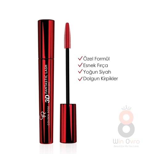 Golden Rose 3D Fantastic Lash Mascara-Black-Hacim Veren Maskara