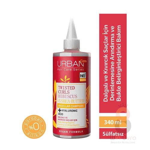 Urban Care Twisted Curls Hibiscus & Shea Butter Micellar Şampuan