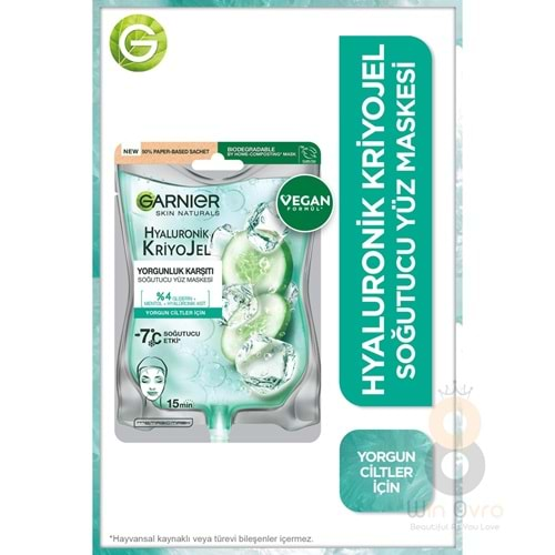 Garnier Hyaluronik Kriyojel Yorgunluk Karşıtı Soğutucu Yüz Maskesi