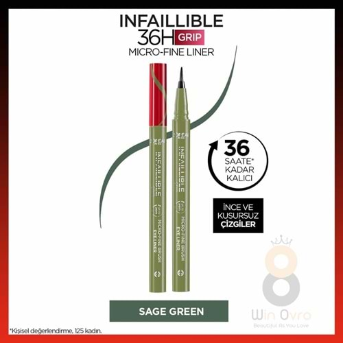 Loreal Paris Infaillible 36H Grip Micro Fine Eyeliner 05 Sage Green