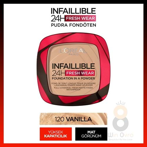 Loreal Paris LoInfaillible 24H Fresh Wear Pudra Fondöten 120 Vanilla