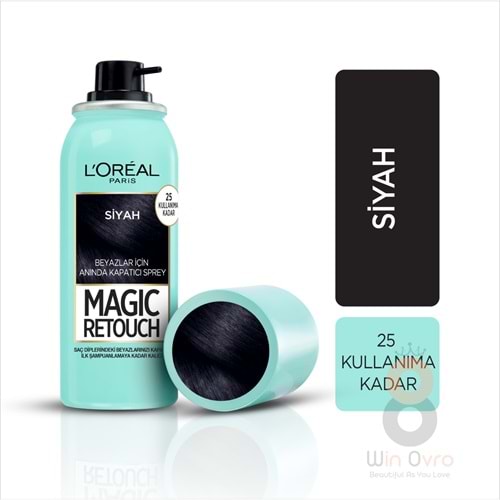 Loreal Paris Magic Retouch Beyaz Dipleri Kapatıcı Sprey - Siyah