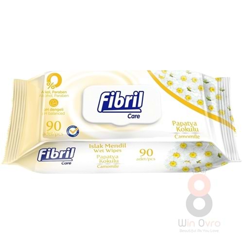Fibril Islak Havlu Mendil 90 Yaprak Papatya Plastik Kapaklı Tekli Pk