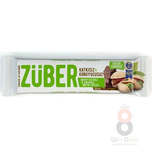 Züber Antep Fıstıklı Ve Kakaolu Doğal Meyve Tatlısı 40 gr