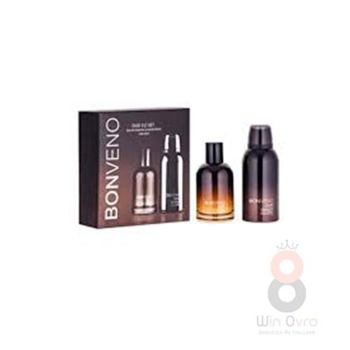 Bonveno Oud Kahverengi Edp 100 ml Erkek Parfüm + 150 ml Deodorant Seti