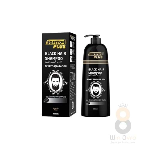 Softto Plus Black Hair Shampoo 350 ml. Saç Siyahlaştırıcı Şampuan.