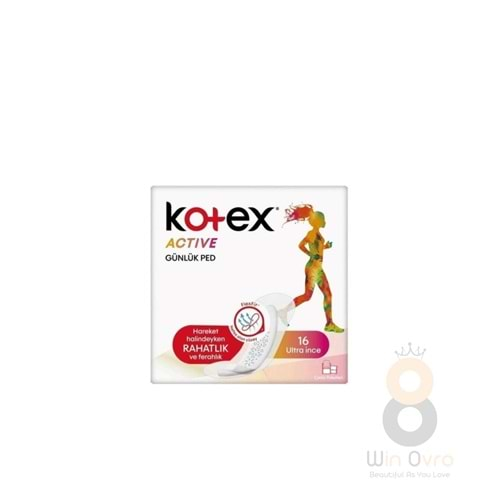 Kotex Active Ultra Ince Günlük Ped 16'lı