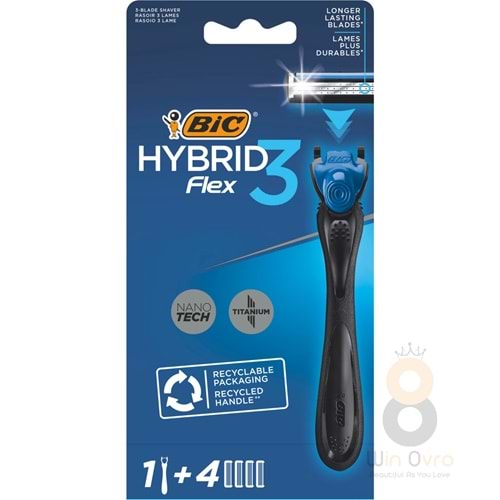 Bic Flex 3 Erkek Tıraş Bıçağı 1 Sap + 4 Başlık