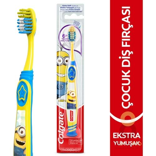 Colgate Minions 6+ Yaş Vakumlu Yapışkan Sap Ekstra Yumuşak Çocuk Diş Fırçası