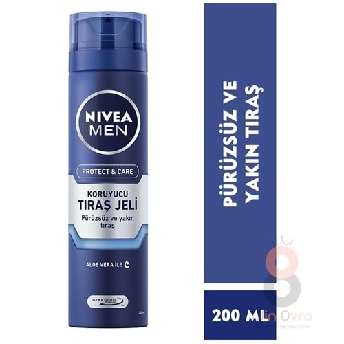 Nivea Men Protect & Care Tıraş Jeli 200ml Kuru Ciltler İçin Pürüzsüz Tıraş