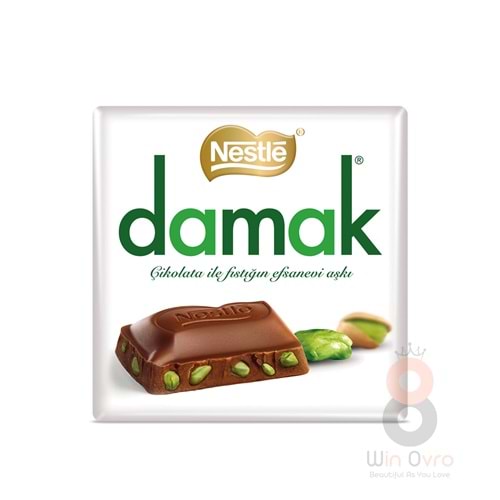 Nestle Damak Antep Fıstıklı Sütlü Kare Çikolata 60 G