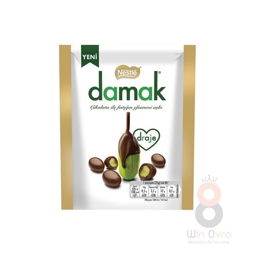 Nestle Damak Sütlü Çikolata Kaplı Antep Fıstıklı Draje 50 Gr