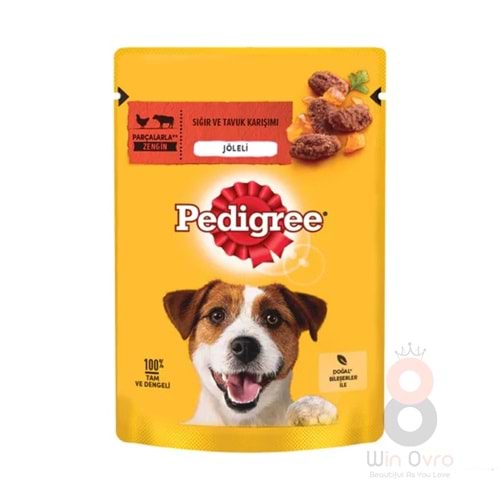 Pedigree Pouch Sığır Etli ve Tavuklu Yetişkin Köpek Konservesi 100gr
