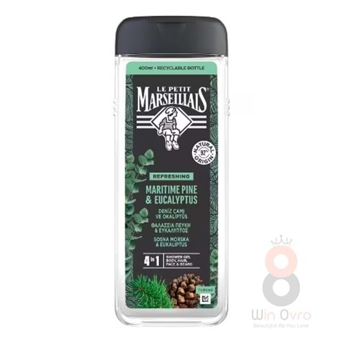 Le Petit Marseillais Men Deniz Çamı ve Okaliptüs Duş Jeli 400 ml
