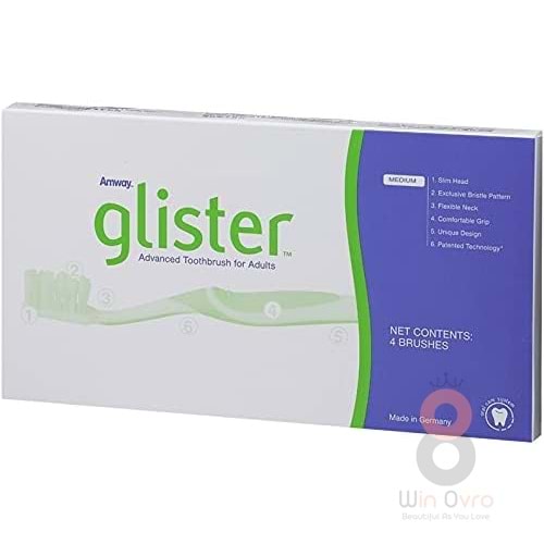 Amway Glister Advanced Toothbrush (4 Brushes) Diş Fırçası Medium 4 lü Paket