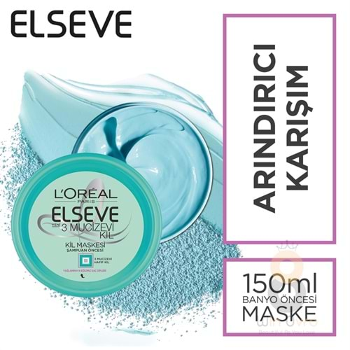 Loreal Paris Elseve Saç Maskesi Mucizevi Kil 150Ml