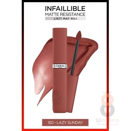 Loreal Paris Infaillible Matte Resistance Likit Mat Ruj - 150 Lazy Sunday