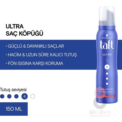 Taft Saç Köpüğü Ultra Güçlü 150 ml