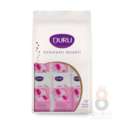 Duru Kolonyalı Mendil Love Tree 50 Adet 1 Paket DOYPACK