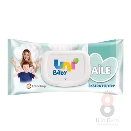 Uni Baby Aile Ekstra Hijyen Islak Mendil 52 li Paket 1 Adet