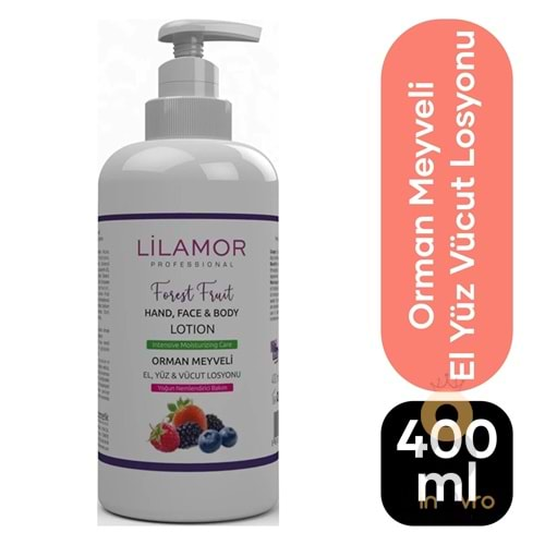 Lilamor 400 ml El & Yüz Orman Meyveli Vücut Losyonu