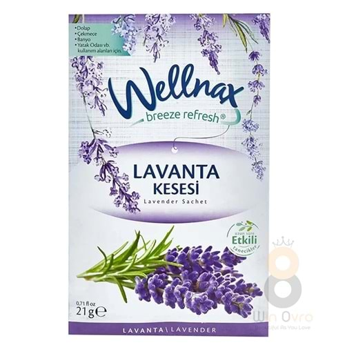 Wellnax Breeze Refresh Dolap Ve Çekmece Kokusu Lavanta Kesesi 21 gr.