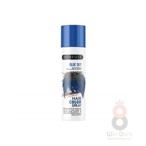 Morfose Renkli Saç Spreyi Blue Sky Mavi 150 ml.