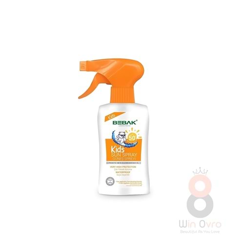 Bebak Spf 50+ Uva / Uvb Işınlarına Karşı Yüksek Koruma Etkili Çocuk Güneş Spreyi 175 Ml