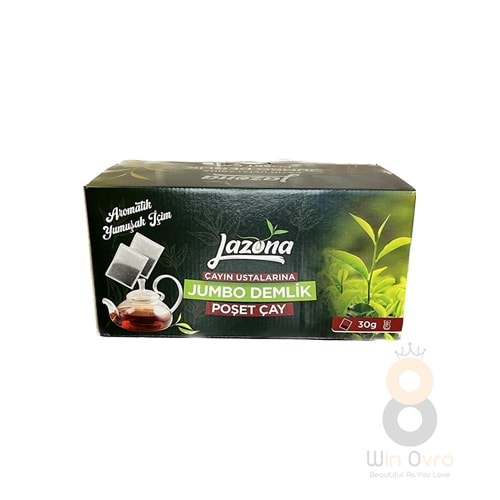 Lazona Jumbo Demlik Poşet Siyah Çay 30 gr. 50'li