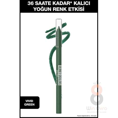 Maybelline New York Tattoo Liner Jel Göz Kalemi - Vivid Green
