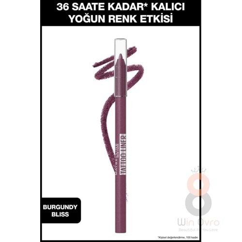Maybelline New York Tattoo Liner Jel Göz Kalemi - Burgundy Bliss