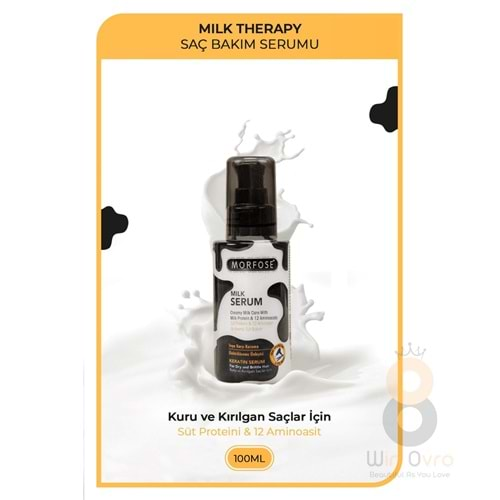 Morfose Milk Therapy Keratin Saç Serumu 100 Ml-yıpranmış Saçları Onarıcı, Yumuşak Ve Canlı Saçlar