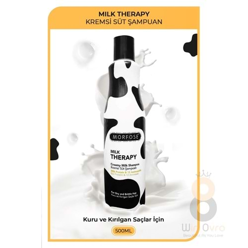 Morfose Milk Therapy Şampuan 500 ml - Süt Proteinli, Onarıcı, Besleyici Etki