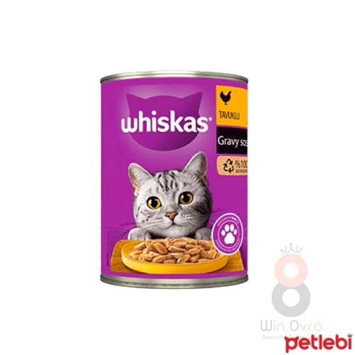 Whiskas Gravy Soslu Tavuklu Yetişkin Kedi Konservesi 400 Gr.