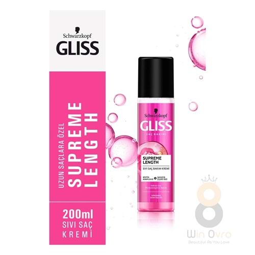 Gliss Supreme Lenght Sıvı Saç Kremi 200 ml Supreme Lenght Sıvı Saç Kremi 200 ml