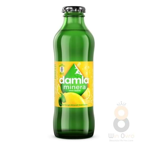 Damla Minera Limon Aromalı Doğal Zengin Mineralli İçecek Şişe 200 ml.