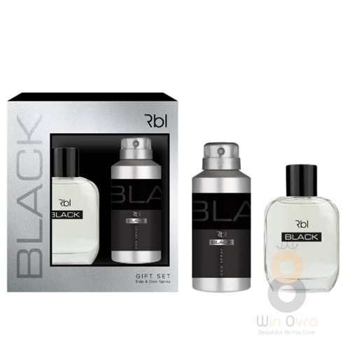 Rebul Black - Erkek Parfüm Seti 50 ml. Parfüm + 150 ml Deo.