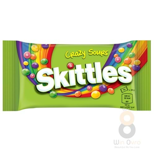 Skittles Sours Ekşi Meyve Aromalı Draje Şekerleme 38 gr.