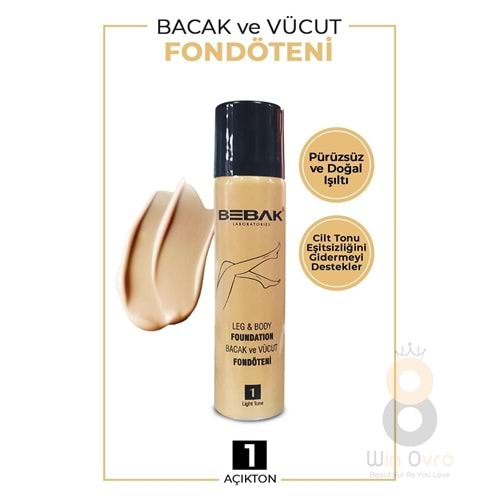 Bebak Bacak Fondöteni No:1 Light Açık Ton 75 Ml